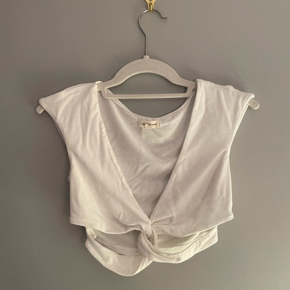 Silence + Noise White Crop Top